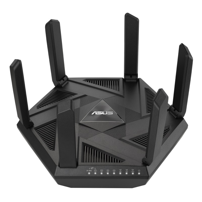 ASUS RT-AXE7800 Router Wireless Tri-band Wi-Fi 6E (2,4 GHz/5 GHz/6 GHz) con Mobile Tethering e Sicurezza Avanzata - Nero
