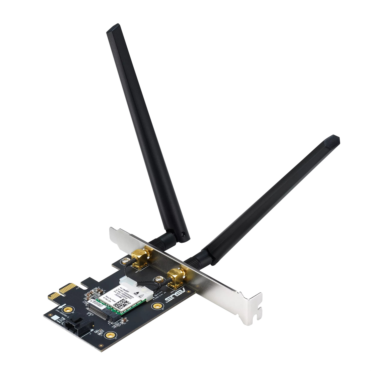 ASUS PCE-AXE5400 Scheda WiFi 6E PCI-E Interna con 2 Antenne Esterne, 5400 Mbps, Tri Band, Bluetooth 5.2, Sicurezza WPA3, OFDMA e MU-MIMO
