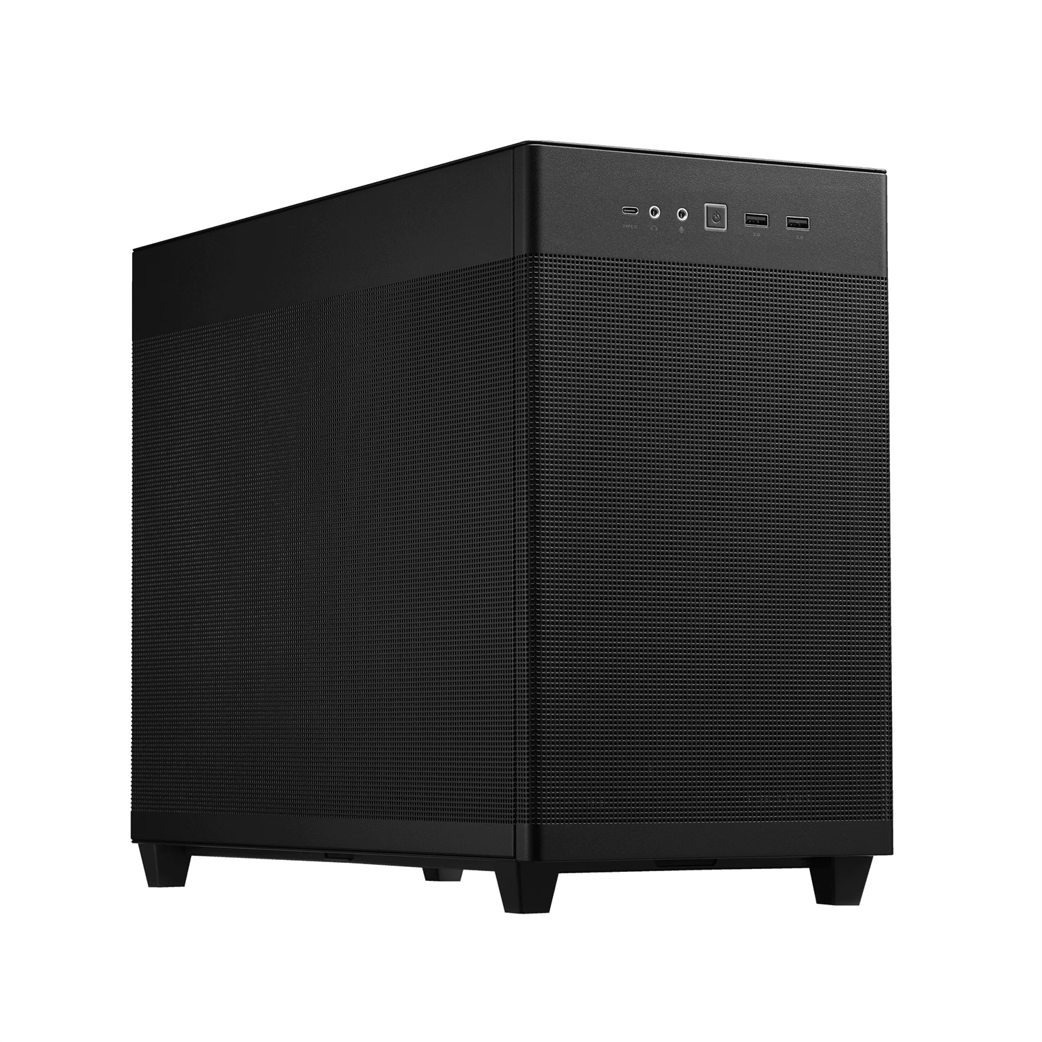 ASUS Prime AP201 TG Mini Tower Case Nero con Vetro Temperato, Micro-ATX e Mini-ITX, 1 Ventola da 120mm Inclusa, Supporto per Dissipatori fino a 360mm