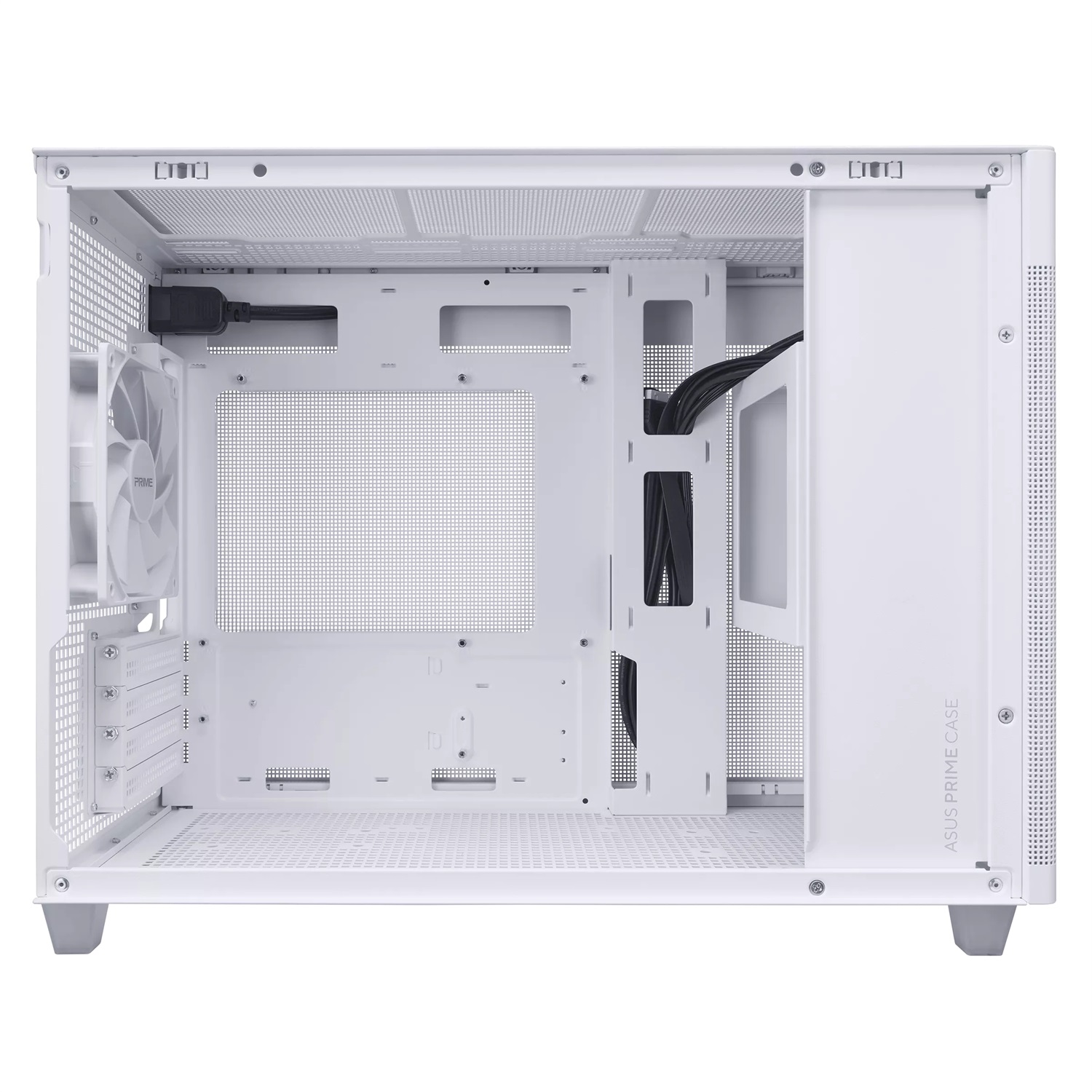 ASUS Prime AP201 MicroATX Mini Tower Bianco - Case con Pannelli in Mesh, Supporto per Dissipatori da 360mm e Schede Grafiche fino a 338mm