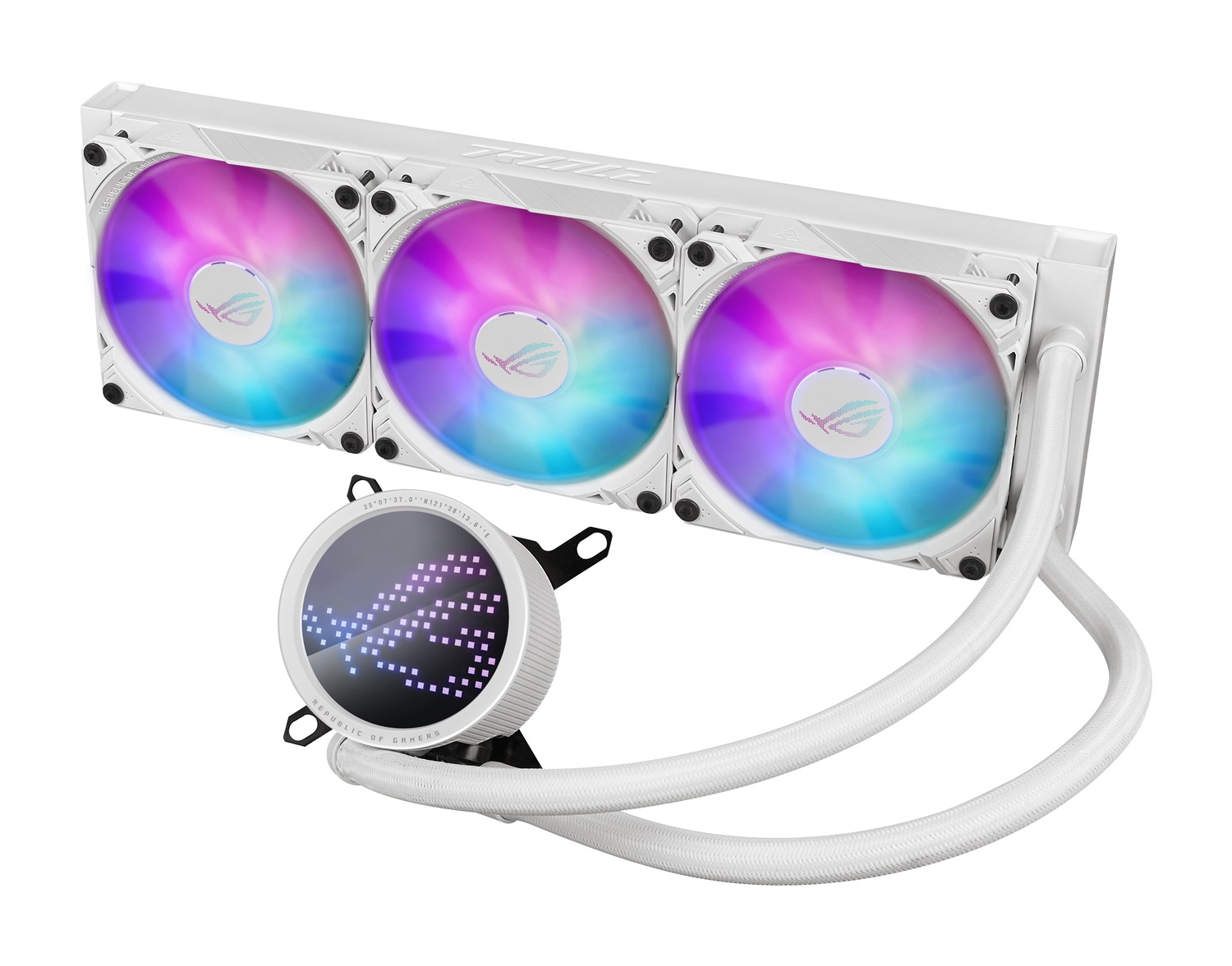 ASUS ROG Ryuo III 360 ARGB White Edition - Kit di raffreddamento a liquido 12 cm, 2200 Giri/min, 36,45 dB, Bianco