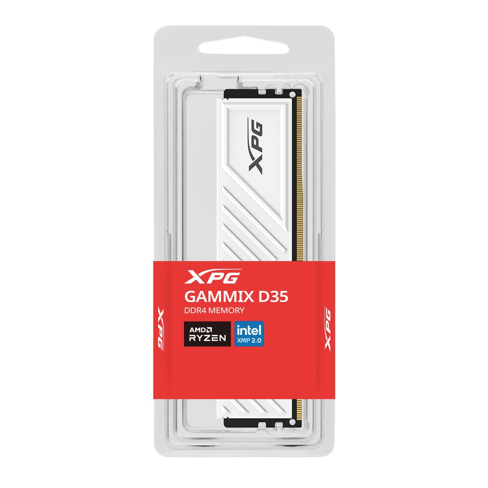 ADATA XPG GAMMIX D35 Memoria RAM 32 GB (1 x 32 GB) DDR4 3200 MHz Bianco CL16 con Supporto INTEL XMP