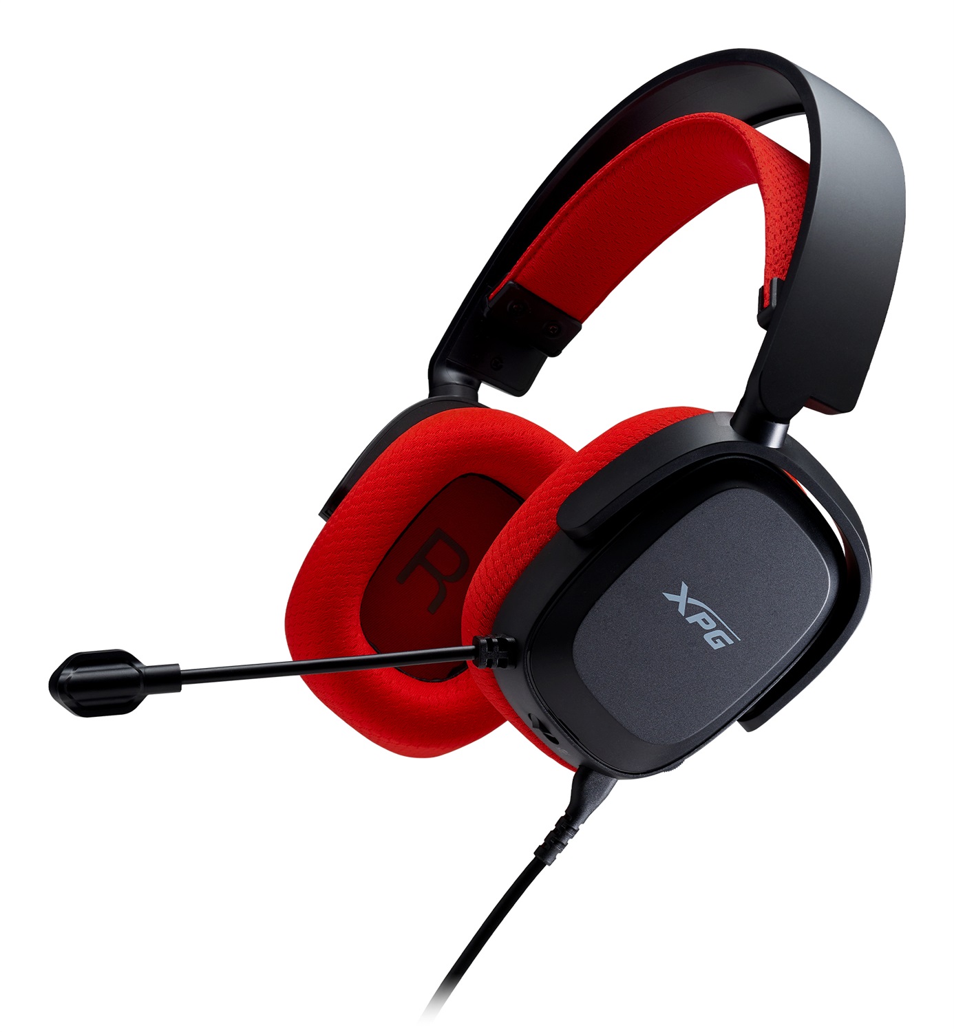 ADATA XPG PRECOG STUDIO - Cuffie da gioco Cablate con Suono Surround, Design Bilanciato, Nero/Rosso