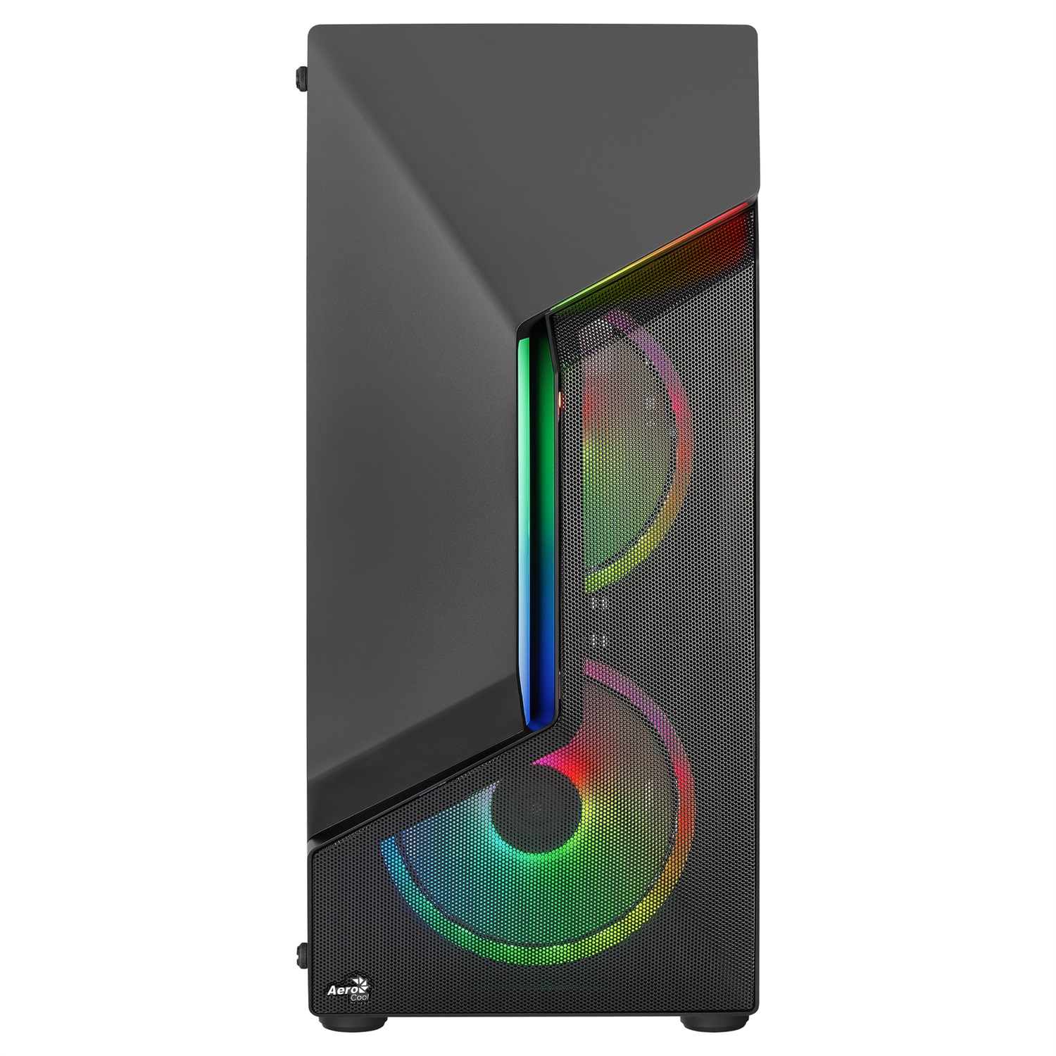 Aerocool SCAPEBKV3 Case Gaming ATX Midi Tower Nero con Frontale RGB LED, Vetro Temperato e 3 Ventole ARGB