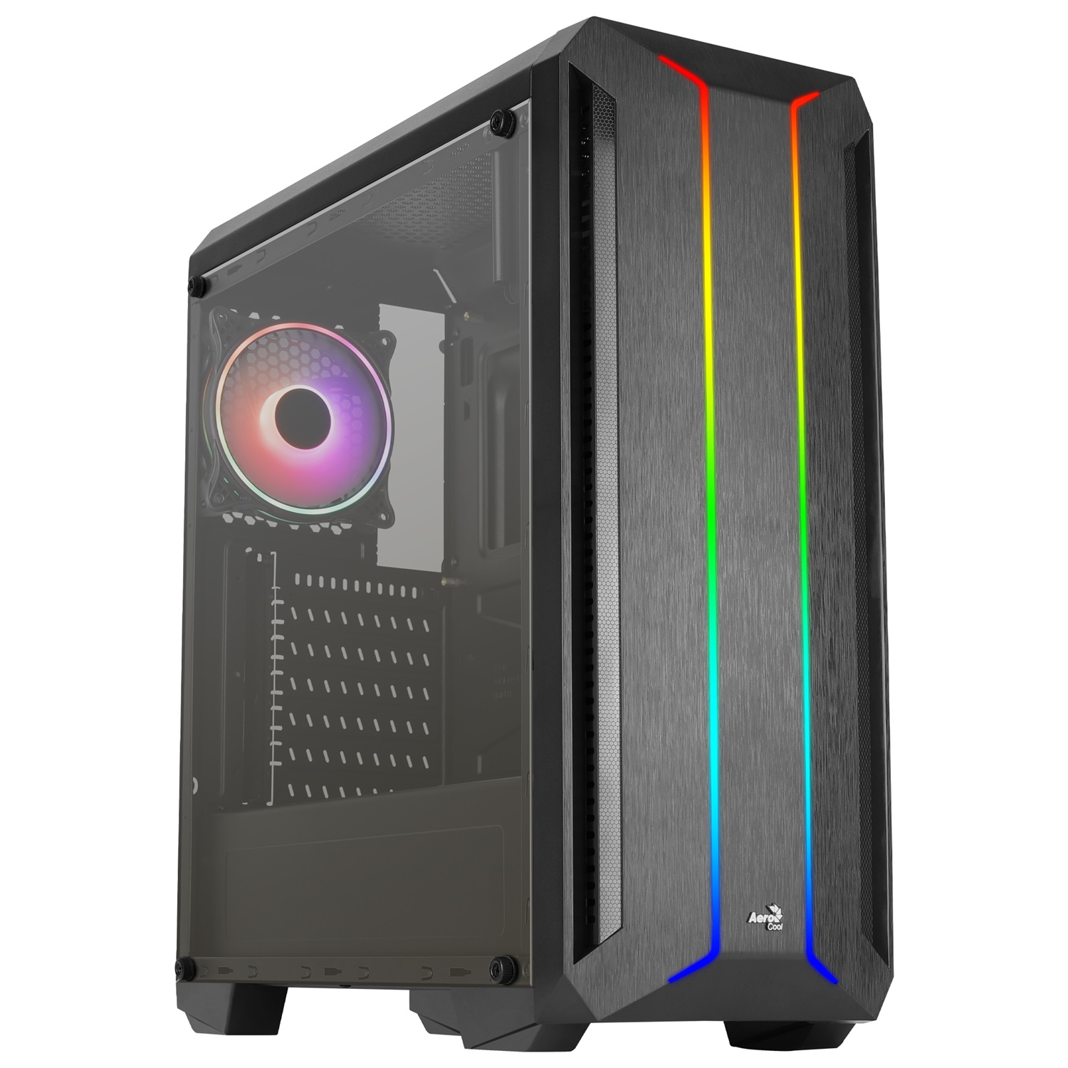 AEROCOOL Case Skyline ARGB V2 Midi Tower Nero - Supporto ATX, micro ATX, Mini-ITX, Ventole 120 mm
