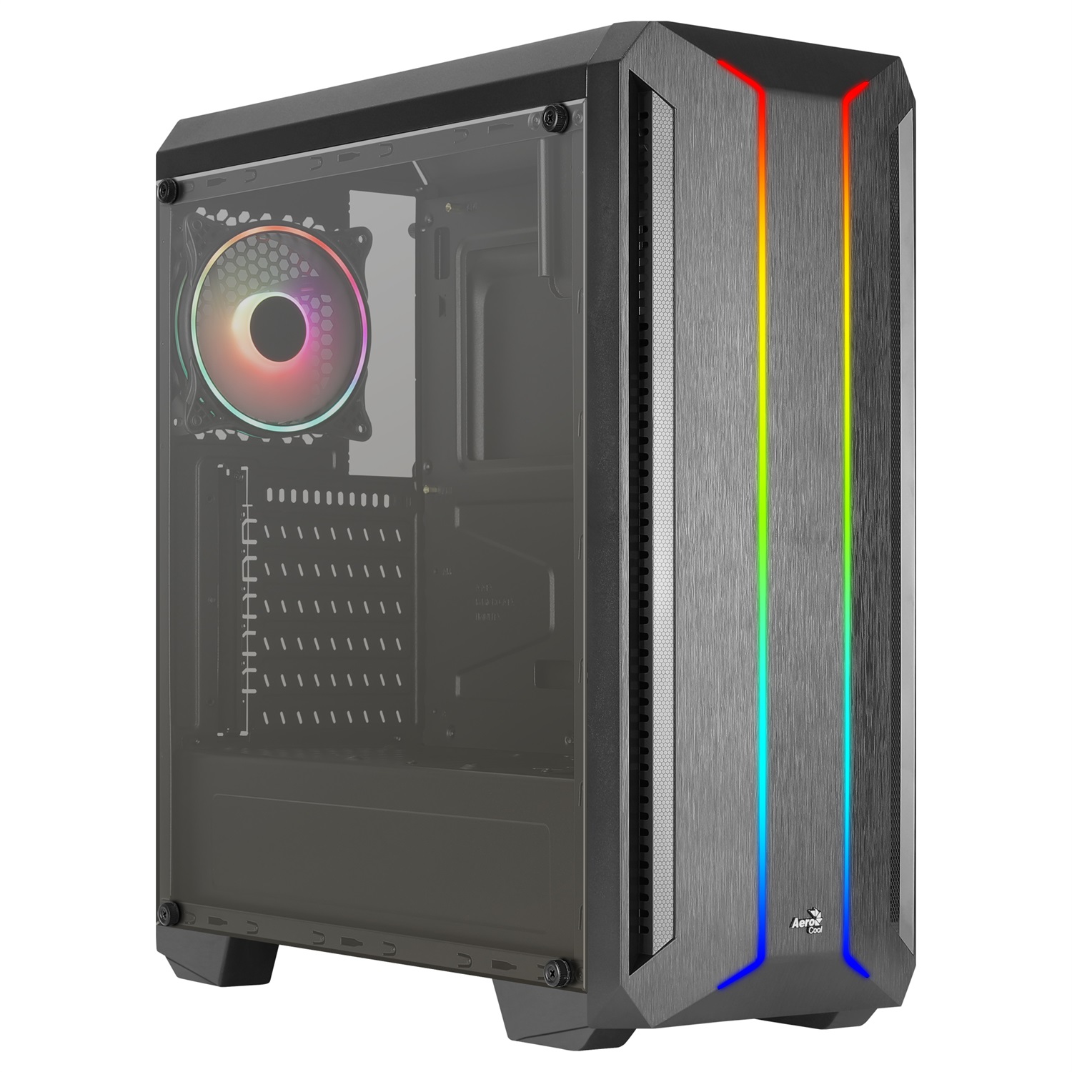 AEROCOOL Case Skyline ARGB V2 Midi Tower Nero - Supporto ATX, micro ATX, Mini-ITX, Ventole 120 mm