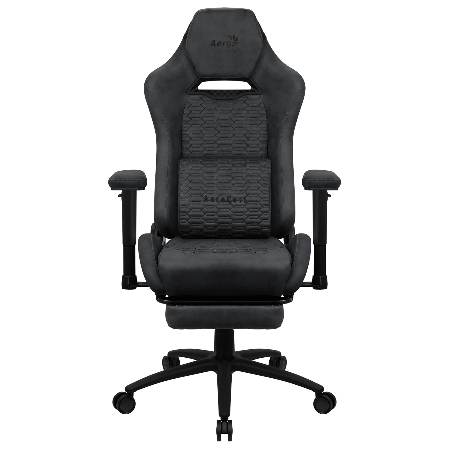 Aerocool Royal AeroSuede Sedia per Gaming Universale, Seduta Imbottita, Schienale Imbottito, Colore Grigio, Peso Massimo 150 kg