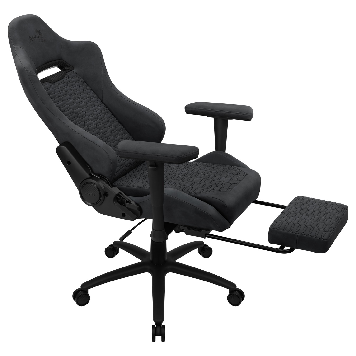 Aerocool Royal AeroSuede Sedia per Gaming Universale, Seduta Imbottita, Schienale Imbottito, Colore Grigio, Peso Massimo 150 kg