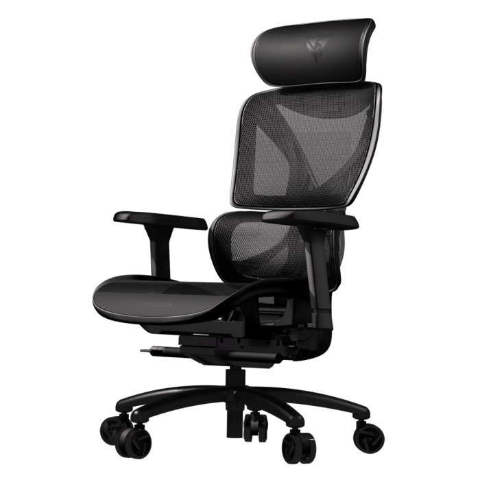 ThunderX3 XTC Sedia Gaming in Rete - Seduta e Schienale Regolabili, Colore Nero, Altezza 118-126 cm