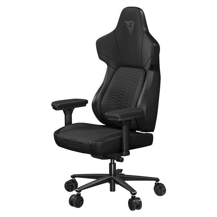 ThunderX3 CORE Racer - Sedia da Gaming Nera con Supporto Lombare Adattabile, Altezza Regolabile 134-144 cm