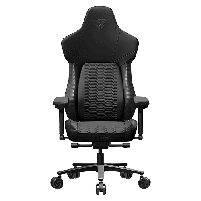 ThunderX3 CORE Racer - Sedia da Gaming Nera con Supporto Lombare Adattabile, Altezza Regolabile 134-144 cm