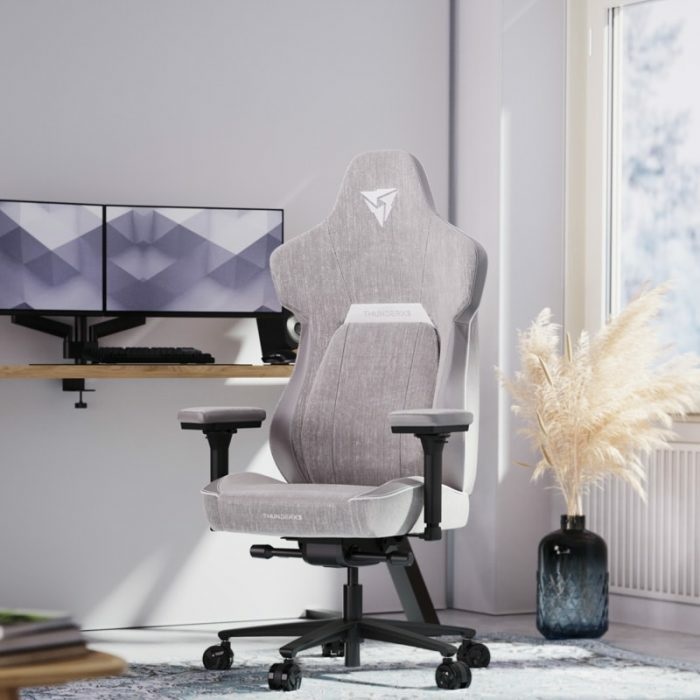 THUNDERX3 CORE Loft Sedia da Gaming Ergonomica Grigia con Reclinazione Sincrona