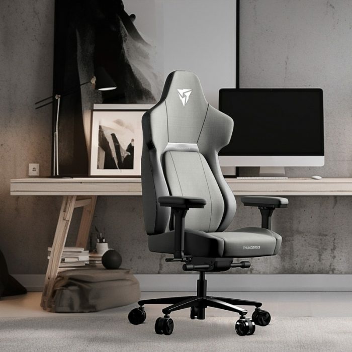 ThunderX3 CORE Loft Sedia da Gaming Universale con Seduta Imbottita, Reclinazione Sincrona, Nero