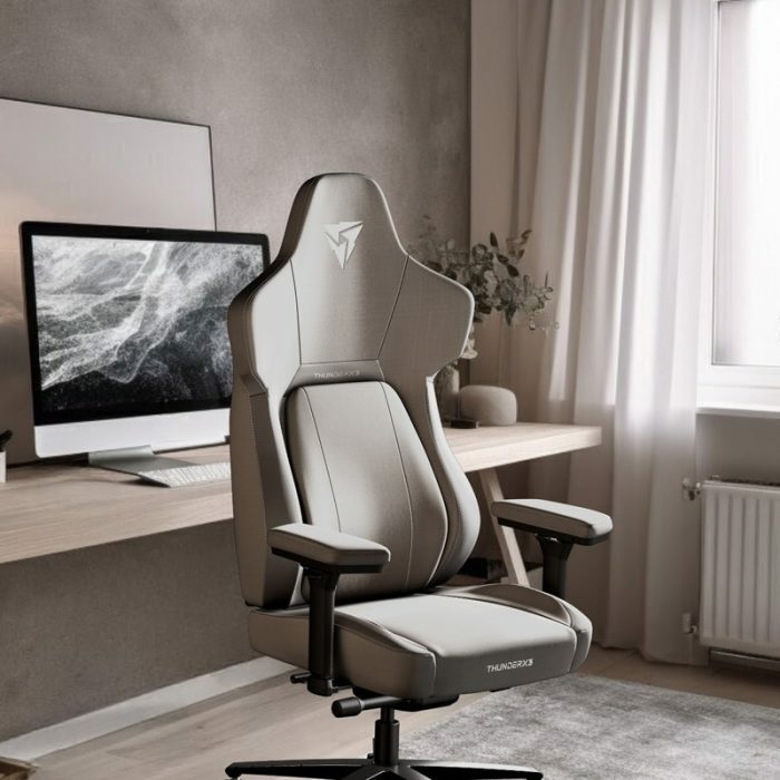 ThunderX3 CORE Loft Sedia da Gaming Universale con Seduta Imbottita, Reclinazione Sincrona, Nero