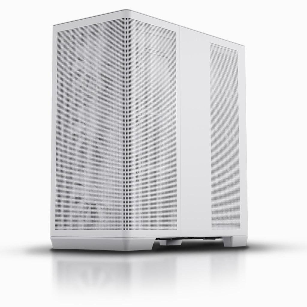 Aerocool APNX C1-WT-V1-ARGB Computer Case Midi Tower Bianco con Ventole RGB