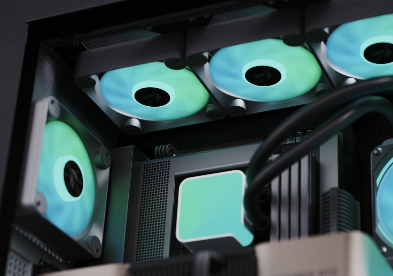 Aerocool APNX C1-WT-V1-ARGB Computer Case Midi Tower Bianco con Ventole RGB