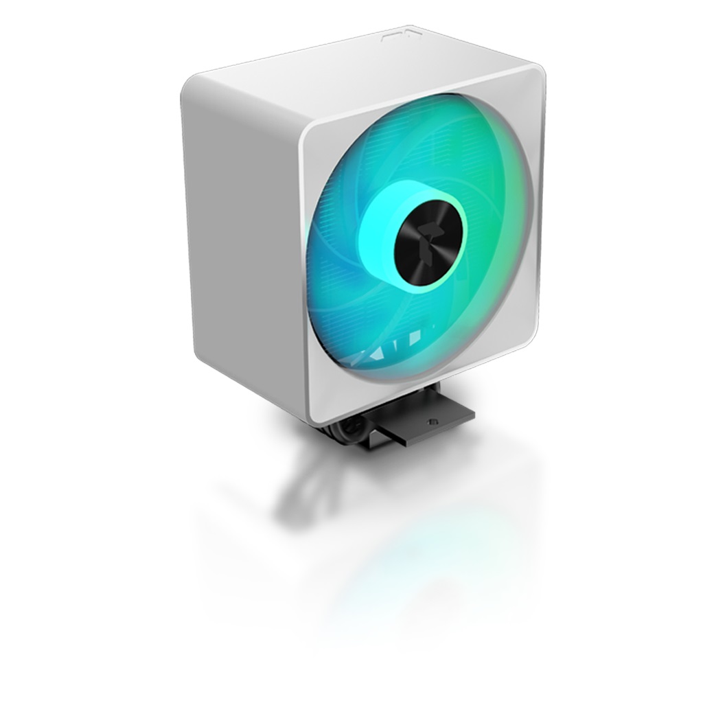 APNX AP1-V ARGB WH Raffreddatore d'aria per CPU 120mm con 5 tubi di calore e TDP 245W - Bianco