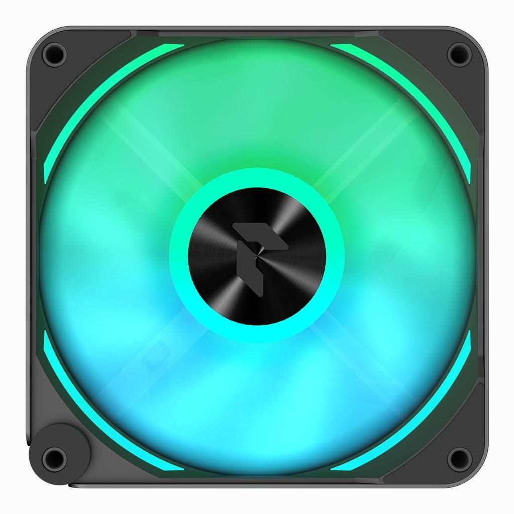 APNX Ventola FP2-120 PWM ARGB 120mm Nero - Flusso d'aria 83,87 pdc/min, Cuscinetto FDB