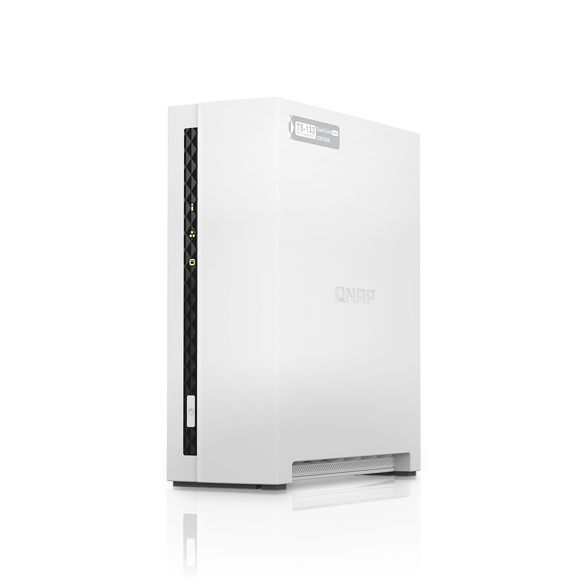 QNAP TS-133 NAS Tower 1 Bay ARM Quad-Core 1.8GHz, 2GB DDR4, 1 x SATA 6Gb/s, 1 x GbE, Bianco