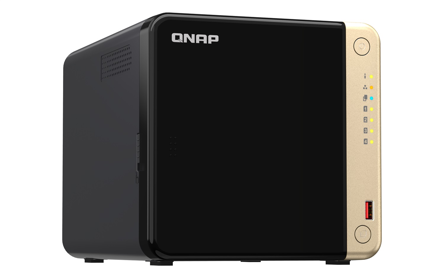 QNAP TS-464 NAS Tower Intel® Celeron® N5095/N5105 8 GB DDR4 4 Bay SATA 6Gb/s Ethernet LAN Nero
