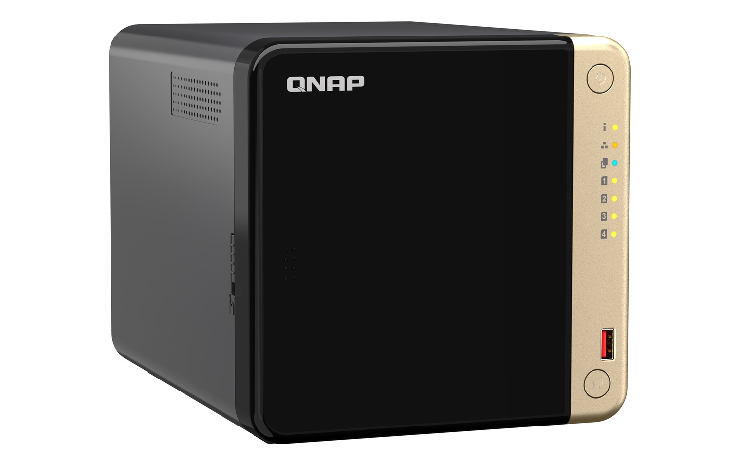 QNAP TS-464 NAS Tower Intel® Celeron® N5095/N5105 8 GB DDR4 4 Bay SATA 6Gb/s Ethernet LAN Nero