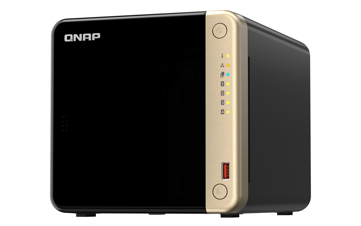 QNAP TS-464 NAS Tower Intel® Celeron® N5095/N5105 8 GB DDR4 4 Bay SATA 6Gb/s Ethernet LAN Nero