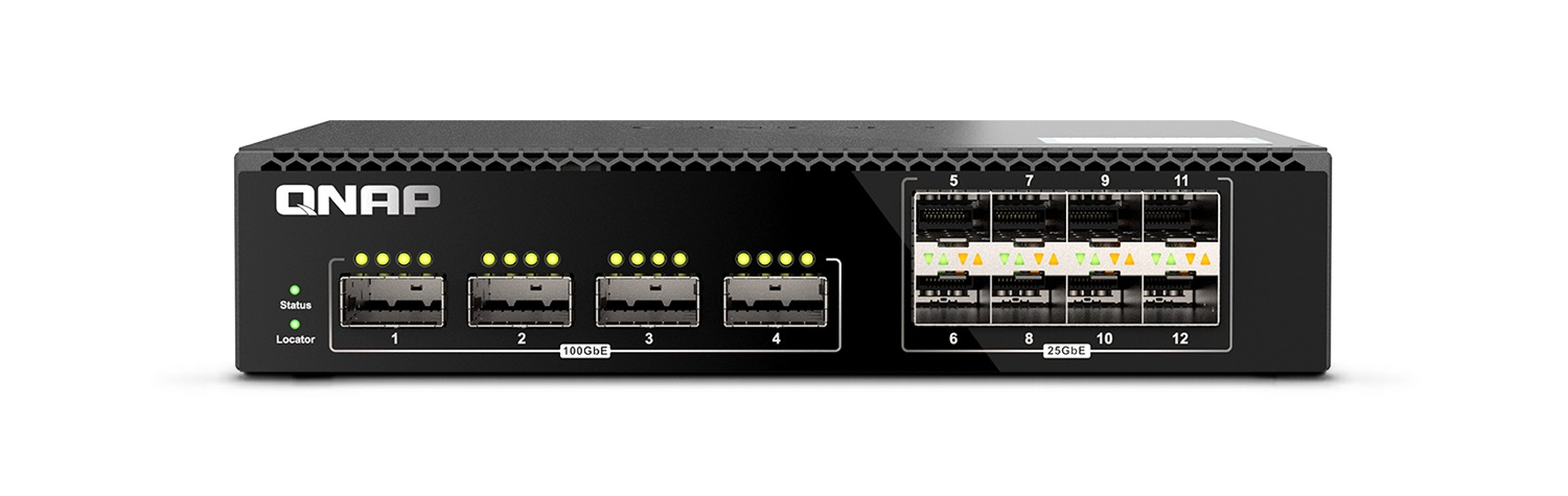 QNAP QSW-M7308R-4X Switch di rete Gestito L2 Rack 1U con 4 porte 100GbE e 8 porte 25GbE