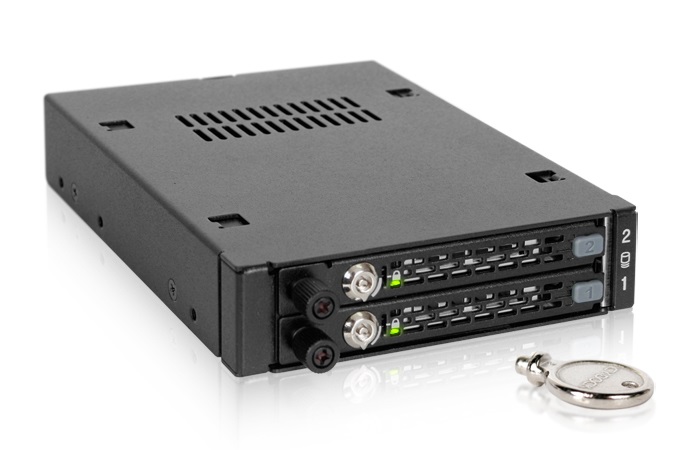 Icy Dock MB492SKL-B Pannello Drive Bay Nero per 2x2.5
