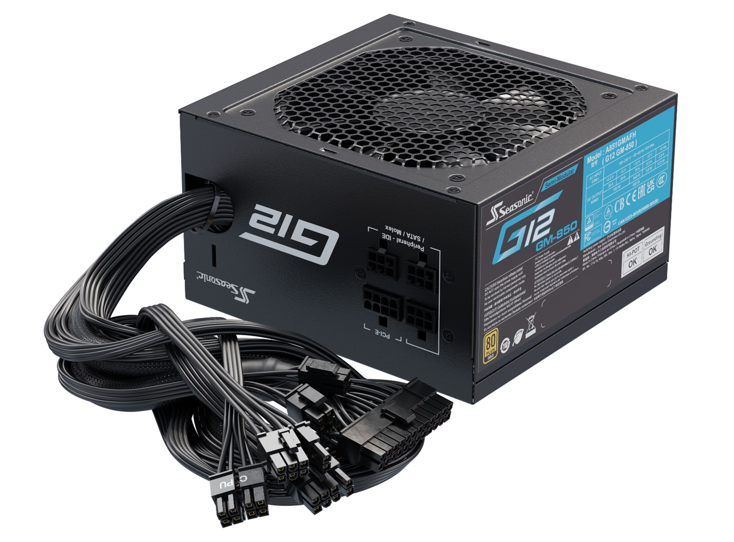 Seasonic G12 GM Alimentatore per Computer 850 W 80 PLUS Gold 20 4 pin ATX Nero SSR-850FM