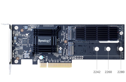 Synology M2D18 Adattatore Dual M.2 SSD - PCIe 2.0 x8 per Espansione Slot a 2 x M.2