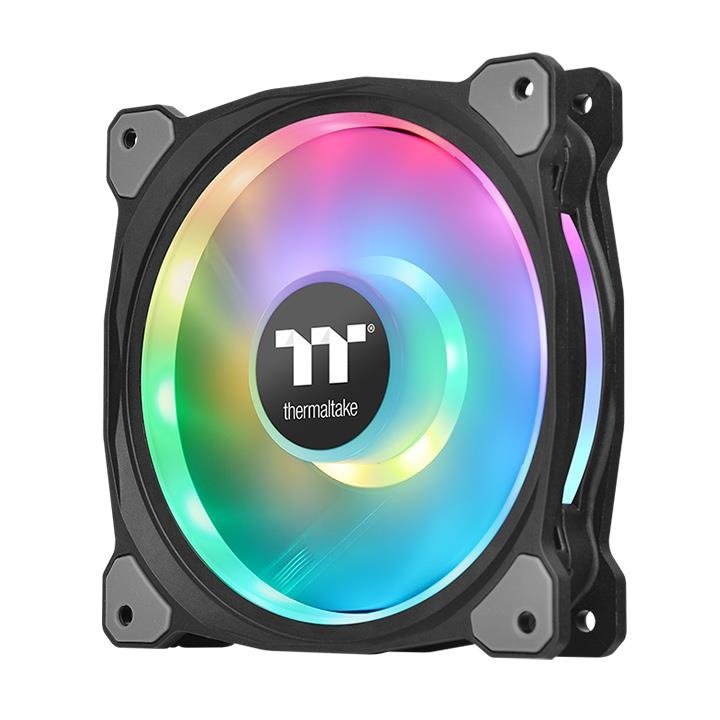 Thermaltake Riing Duo 12 RGB Premium Edition - Ventilatore 12 cm con RGB LED, 500-1500 Giri/min, 23,9 dB, Kit da 3