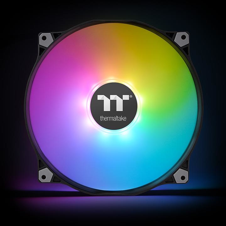 Thermaltake Pure 20 ARGB Ventilatore 200mm Nero - Velocità 500-1000 Giri/min, Flusso d'aria 129,54 pdc/min