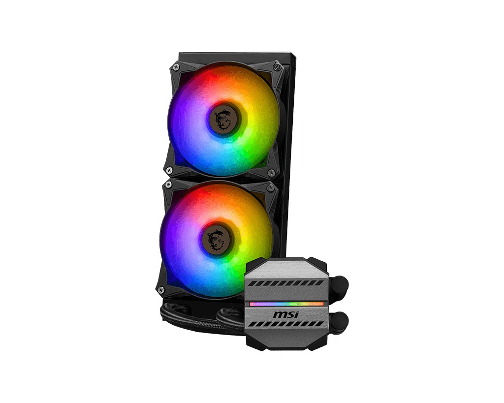 MSI MAG CORELIQUID M240 - Raffreddatore di liquidi AIO 240mm con 2 ventole ARGB, compatibile con Intel e AMD