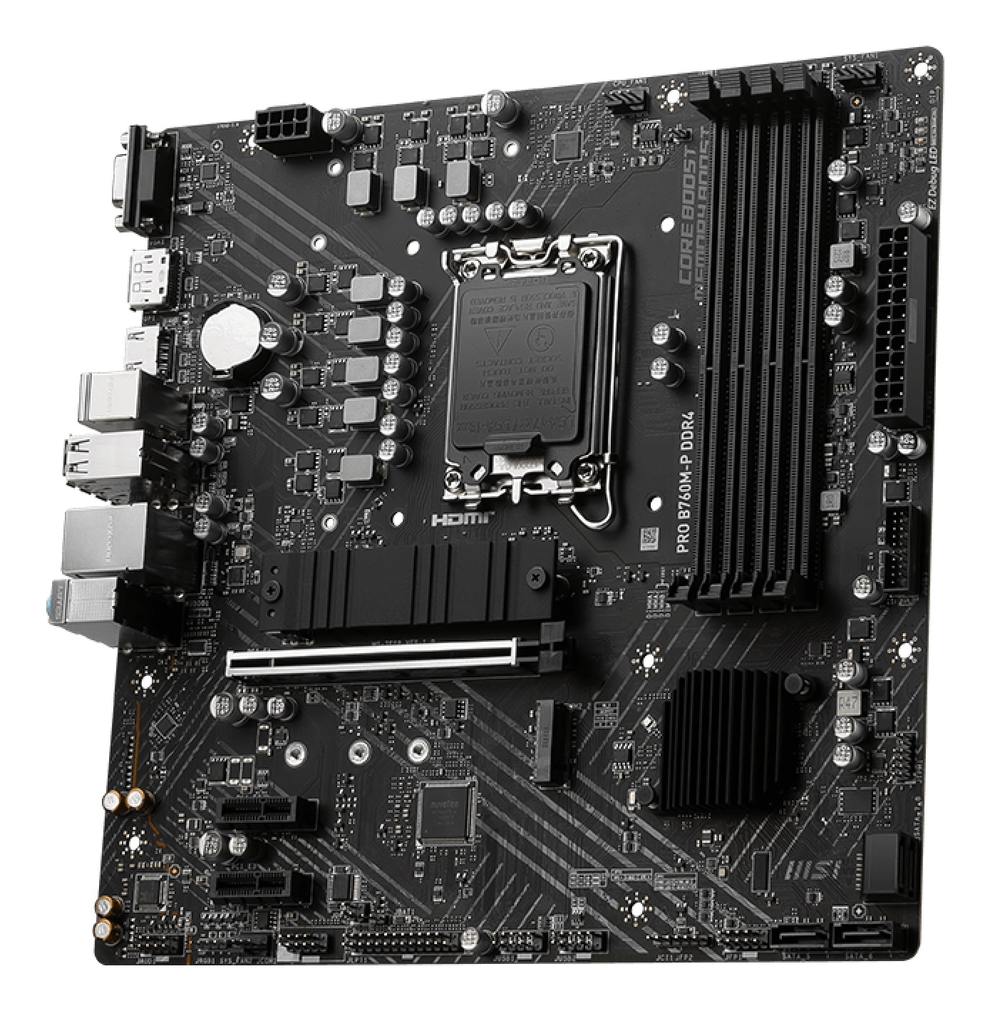 MSI PRO B760M-P DDR4 Scheda Madre Micro-ATX Intel B760 LGA 1700, Supporta Processori Intel 12/13° Gen, Fino a 128 GB DDR4, PCIe 4.0, M.2 Gen4
