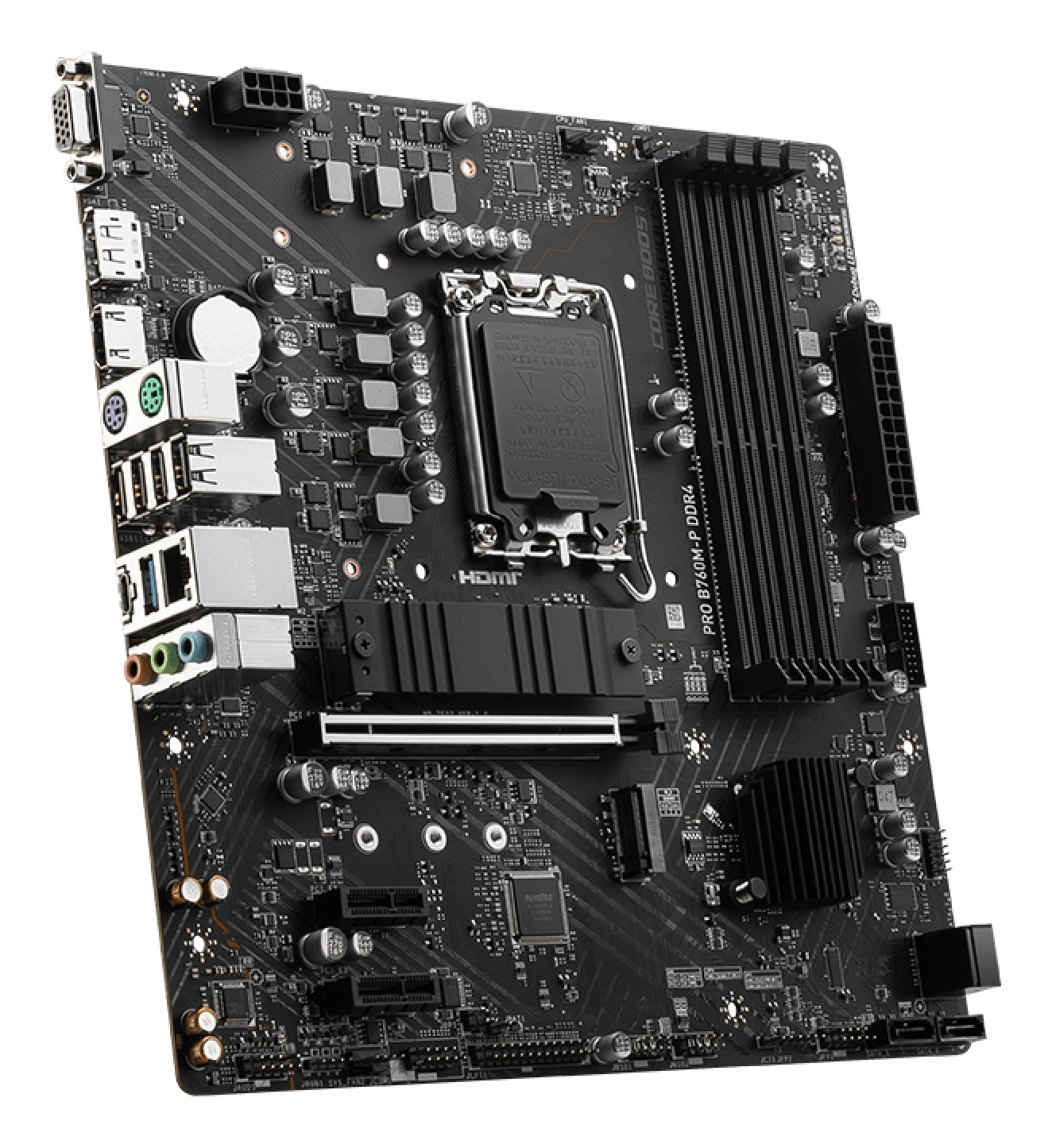 MSI PRO B760M-P DDR4 Scheda Madre Micro-ATX Intel B760 LGA 1700, Supporta Processori Intel 12/13° Gen, Fino a 128 GB DDR4, PCIe 4.0, M.2 Gen4
