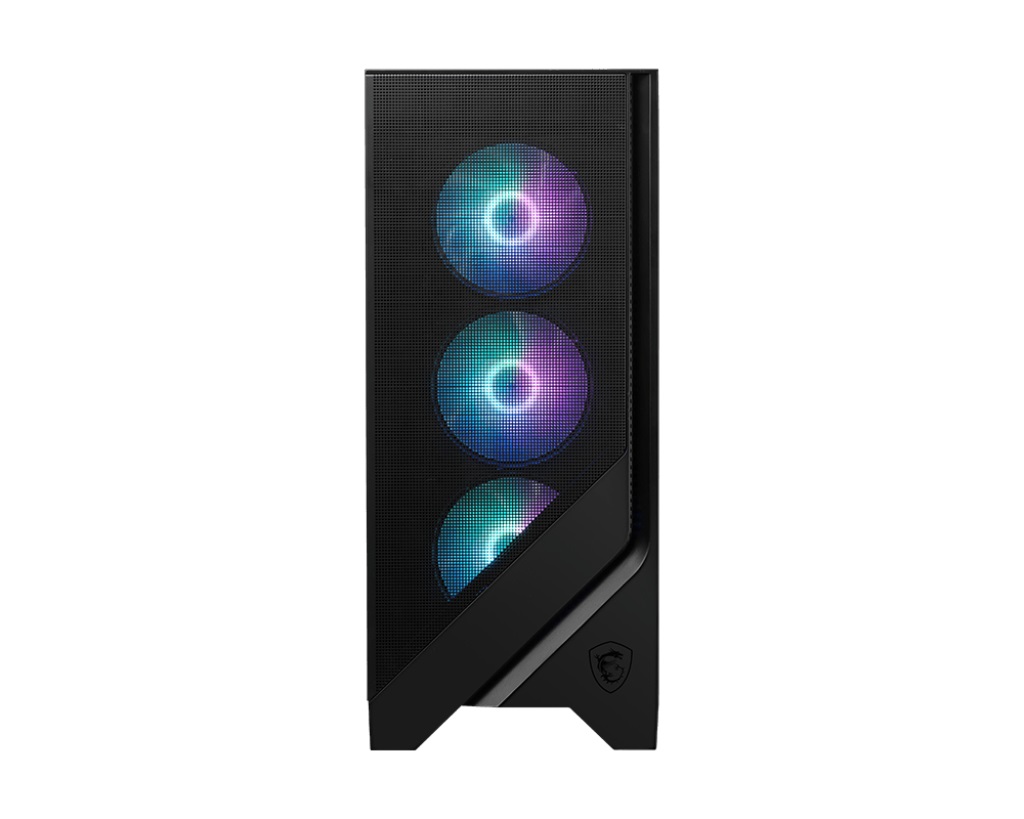 MSI MAG FORGE 320R AIRFLOW - Micro Tower PC Case Nero e Trasparente con Ventole ARGB e Pannello in Vetro Temperato