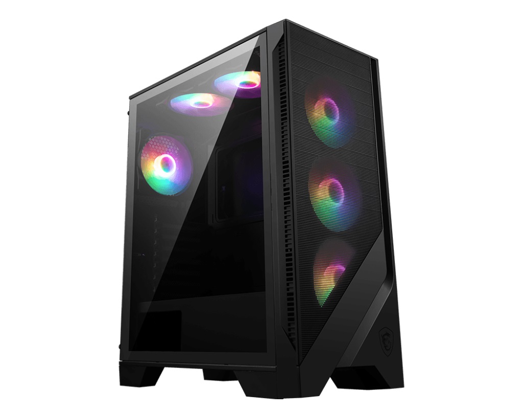 MSI MAG Forge 120A Airflow Case PC Midi Tower ATX, Micro-ATX & Mini-ITX, Vetro Temperato, Pannello Frontale Mesh, 6 Ventole Auto-RGB da 120 mm, Filtro Antipolvere Magnetico, Porte USB 3.2 Gen 1 Type-A