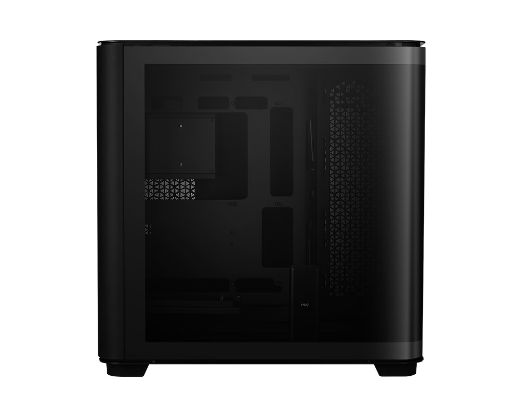 MSI MEG MAESTRO 700L PZ Case PC Midi Tower E-ATX con Vetro Temperato Curvo, Alluminio Monoblocco, Supporto Verticale per GPU e 2 Porte USB 3.0 - Nero