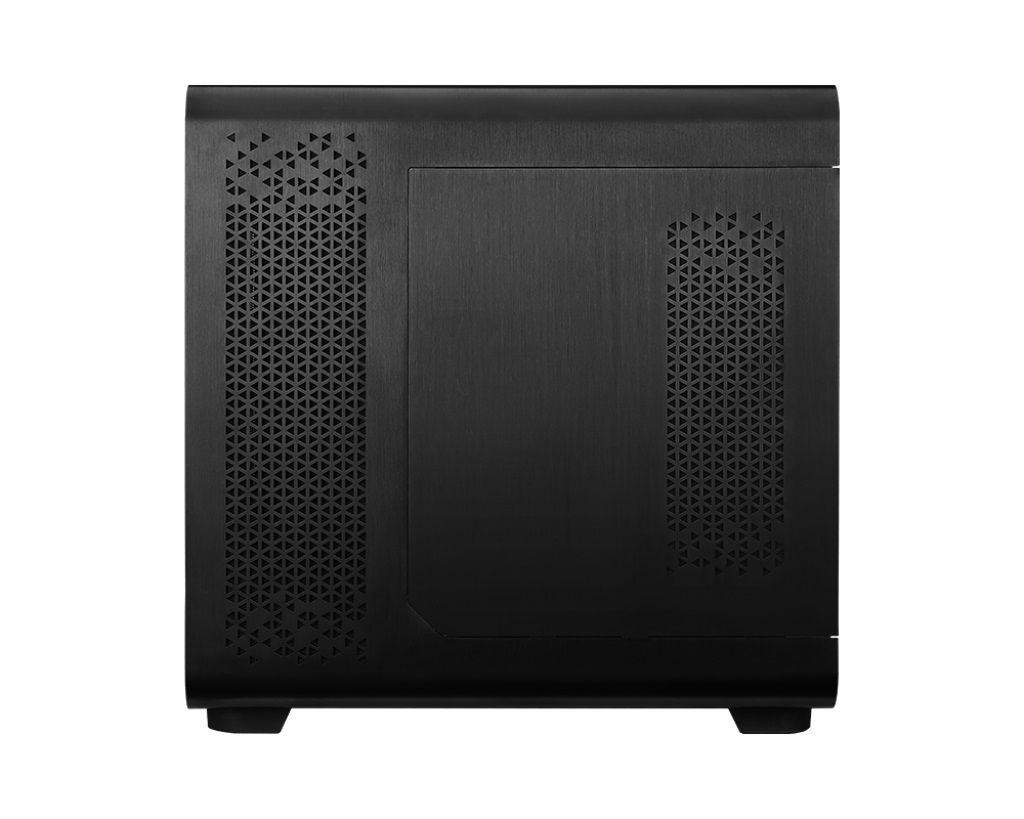 MSI MEG MAESTRO 700L PZ Case PC Midi Tower E-ATX con Vetro Temperato Curvo, Alluminio Monoblocco, Supporto Verticale per GPU e 2 Porte USB 3.0 - Nero