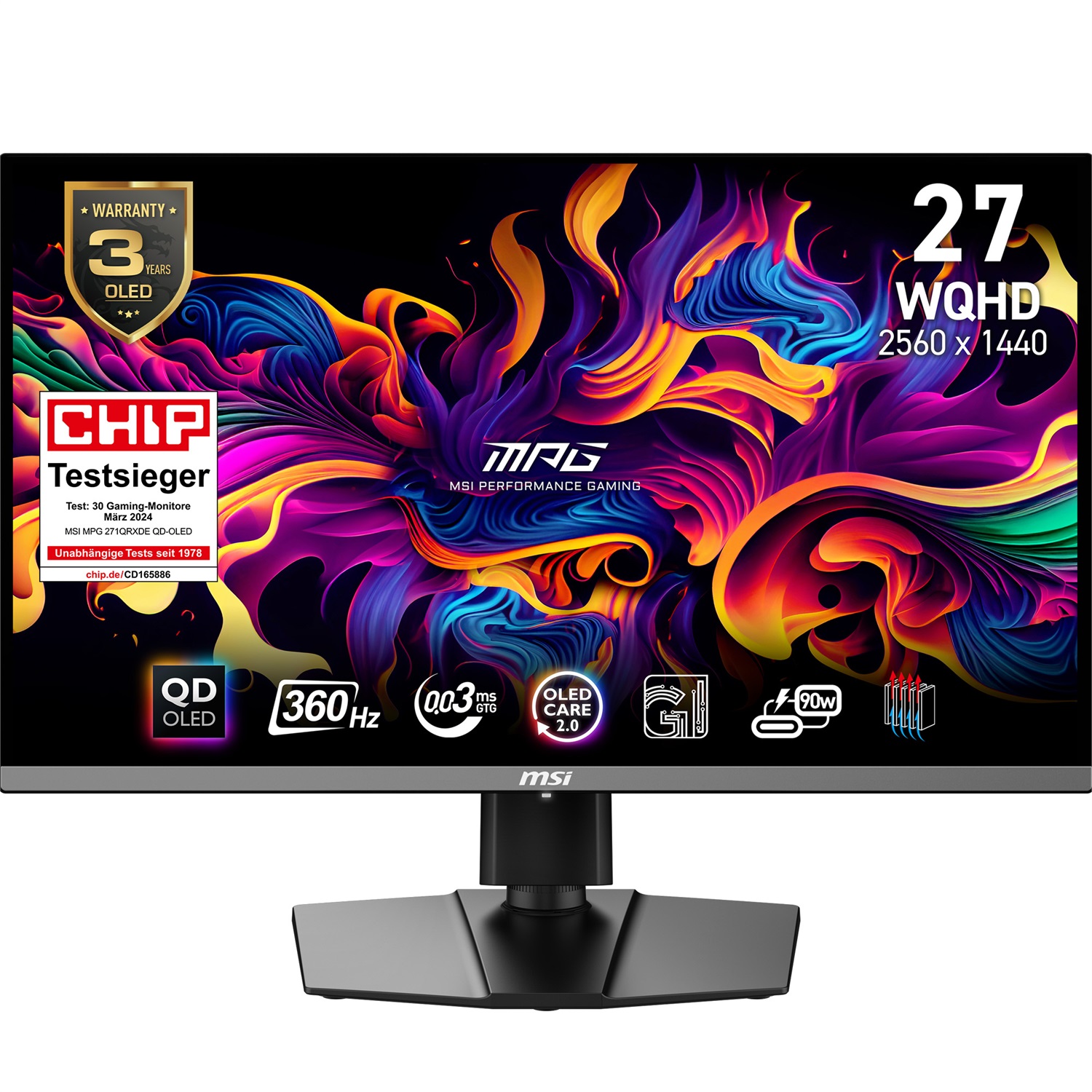 MSI MPG 271QRXDE QD-OLED Monitor Gaming 67,3 cm (26.5