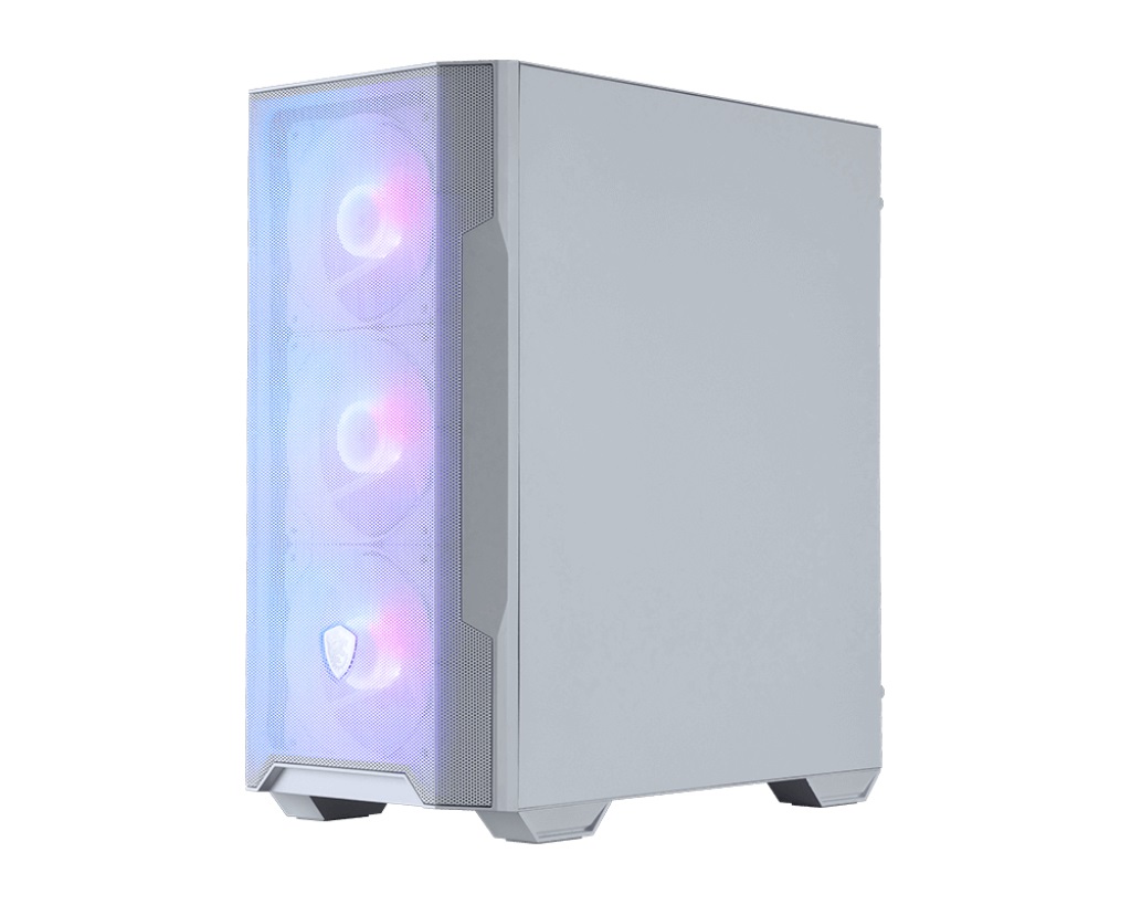 MSI MAG Forge M100R Midi Tower ATX, Vetro Temperato, Illuminazione ARGB, Bianco