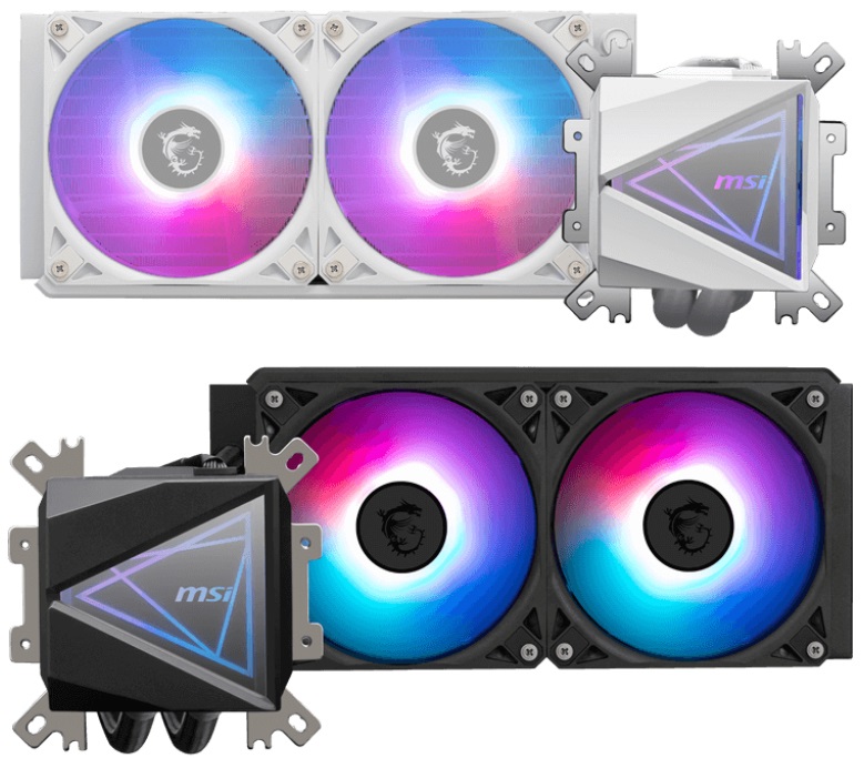 MSI MAG CORELIQUID I240 - Raffreddatore di liquidi tutto in uno 12 cm con 2x Ventole ARGB Gen2, Nero