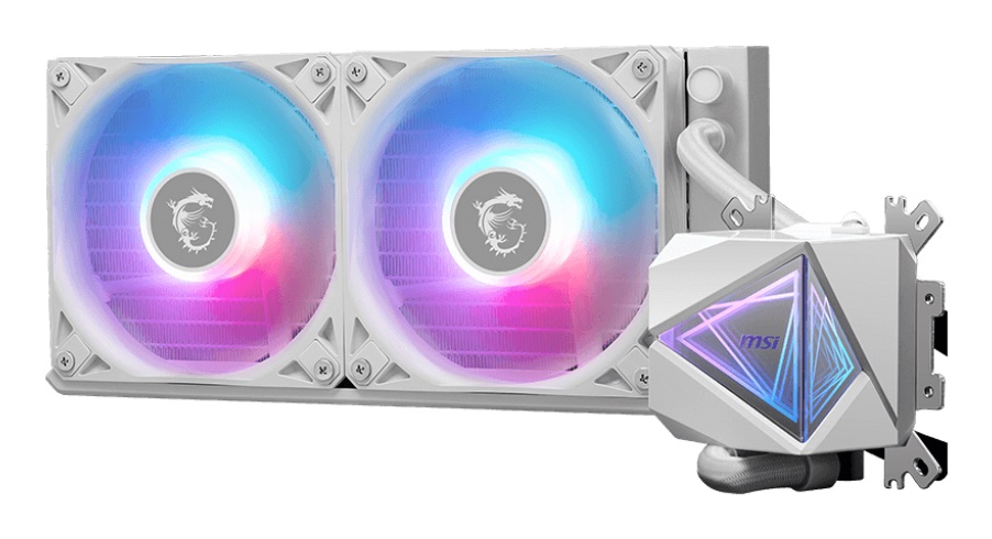 MSI MAG CORELIQUID I240 - Kit di raffreddamento a liquido 12 cm Bianco con 2x Ventole ARGB Gen2 e Blocco ARGB Gen2