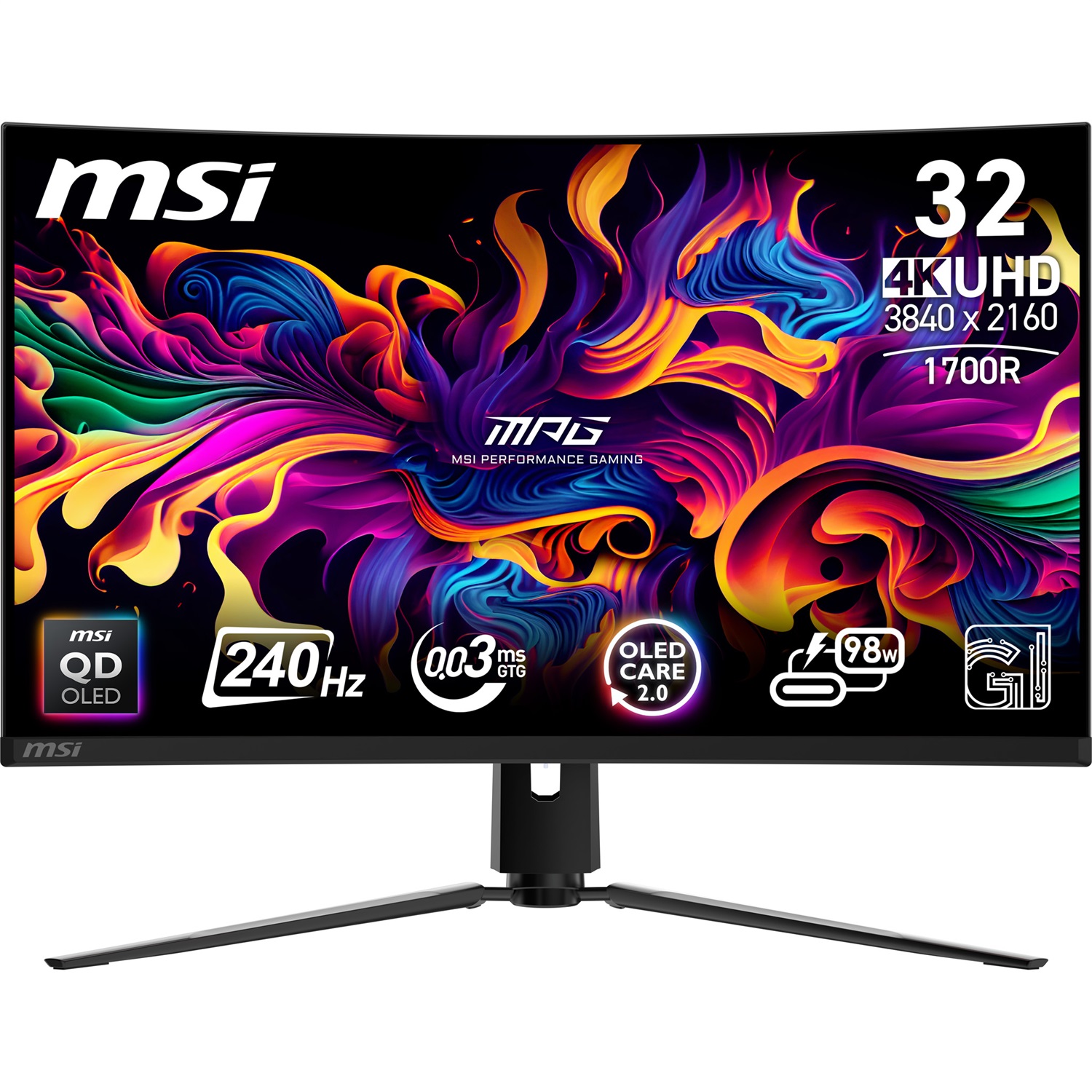 MSI MPG 321CURXDE QD-OLED Monitor Gaming 80 cm (31.5