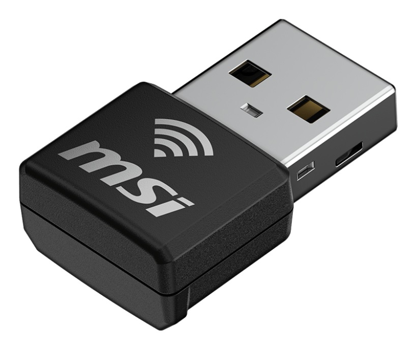 MSI AX1800 Nano Adattatore USB WiFi 6 - Doppia Banda 2.4G/5G, Velocità fino a 1201 Mbps, Compatibile con Windows 11/10, Formato da Viaggio