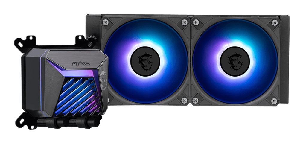 MSI MAG Coreliquid A15 240 - Raffreddatore di liquidi AIO 240mm con 2 ventole da 12 cm e illuminazione ARGB