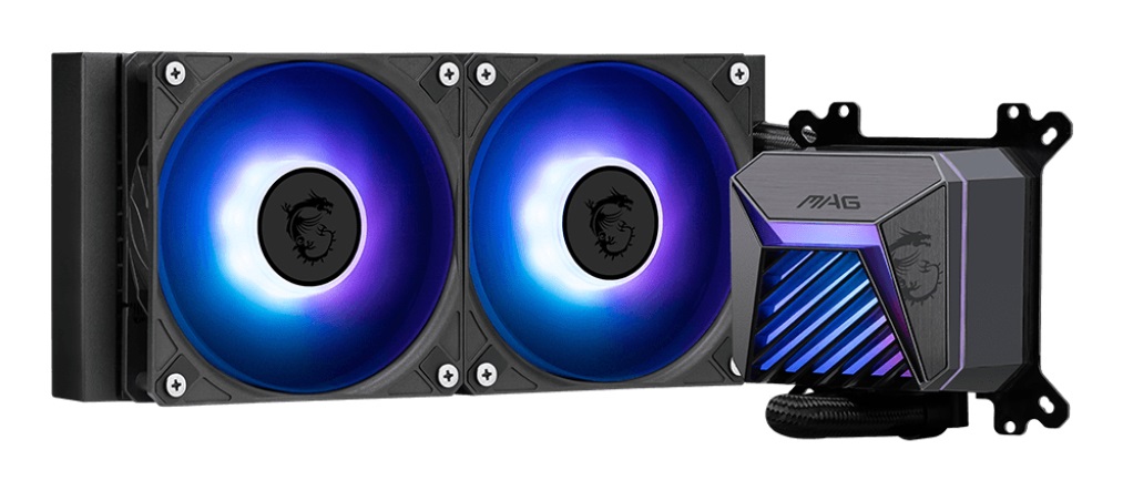 MSI MAG Coreliquid A15 240 - Raffreddatore di liquidi AIO 240mm con 2 ventole da 12 cm e illuminazione ARGB