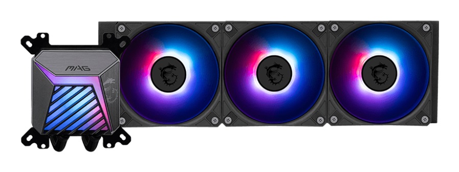 MSI MAG Coreliquid A15 360mm - Raffreddatore a Liquido All-in-One con 3 Ventole ARGB da 12 cm, Compatibile con Intel e AMD
