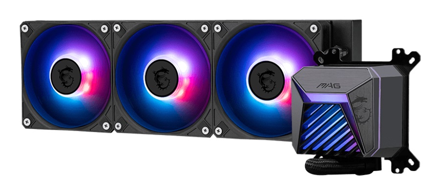 MSI MAG Coreliquid A15 360mm - Raffreddatore a Liquido All-in-One con 3 Ventole ARGB da 12 cm, Compatibile con Intel e AMD