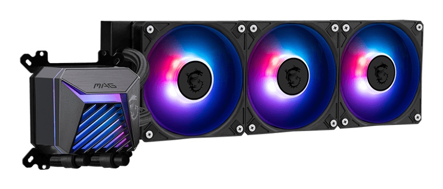 MSI MAG Coreliquid A15 360mm - Raffreddatore a Liquido All-in-One con 3 Ventole ARGB da 12 cm, Compatibile con Intel e AMD